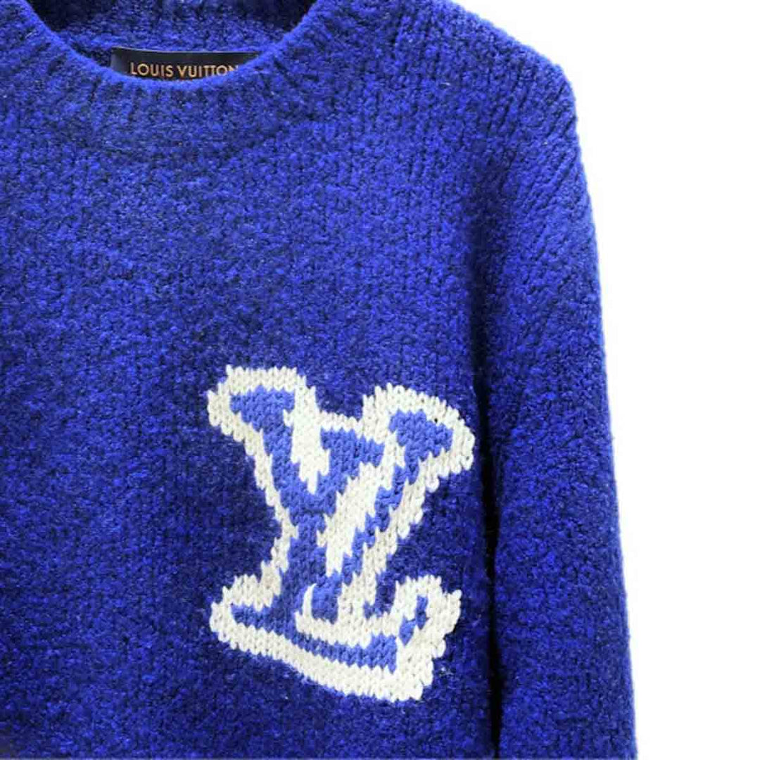 Louis Vuitton Blue Intarsia Crewneck #M