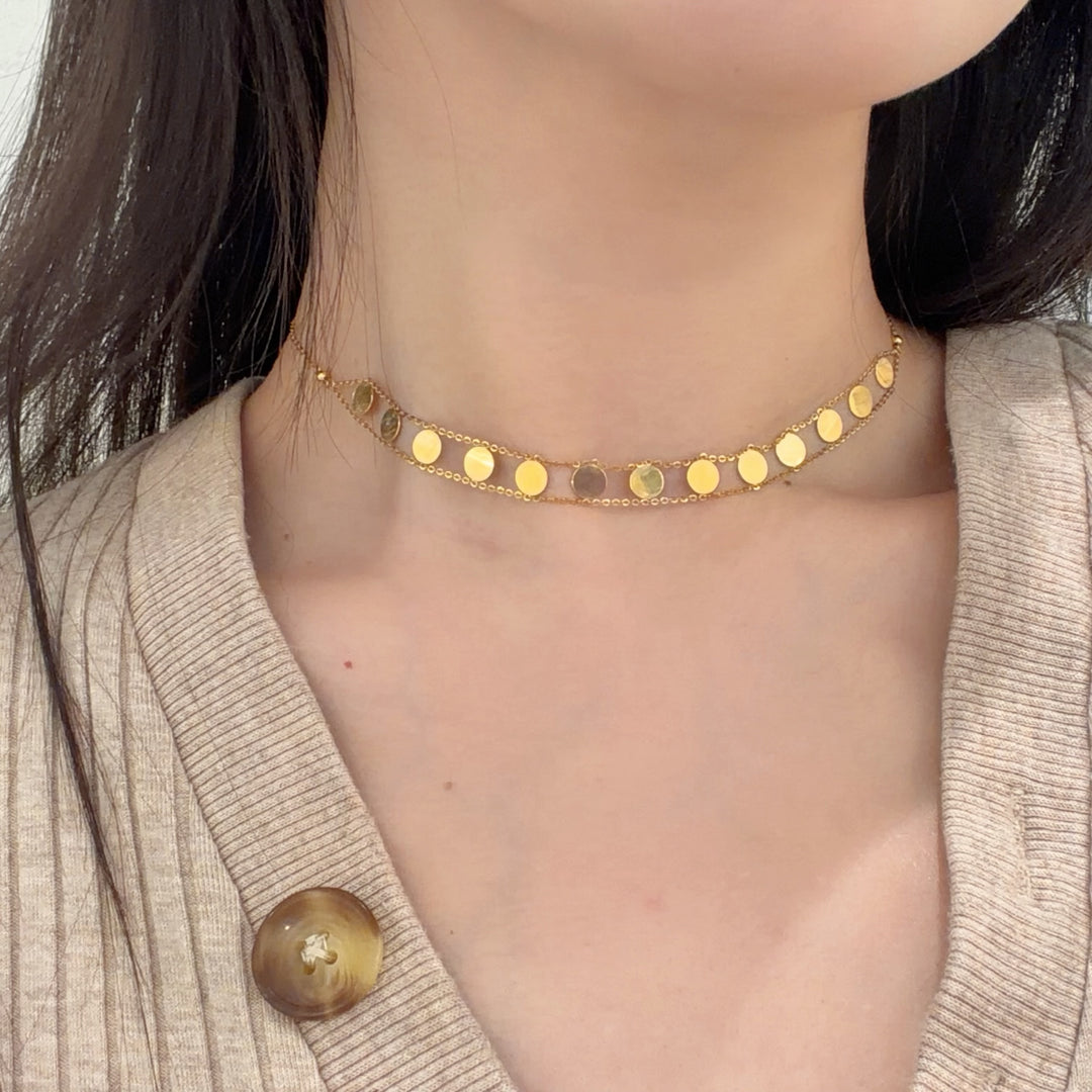18K Solid Yellow Gold Necklace