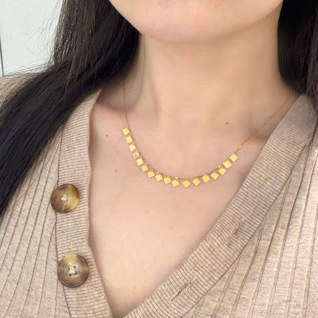 18K Solid Yellow Gold Necklace