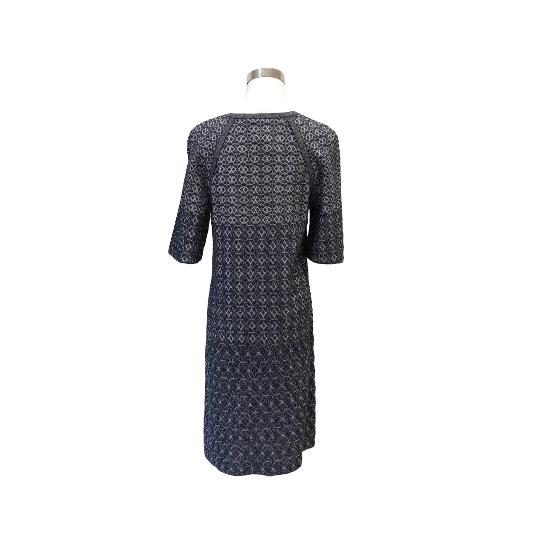 Chanel 2015 Silk/Nylon Blue Dress #38