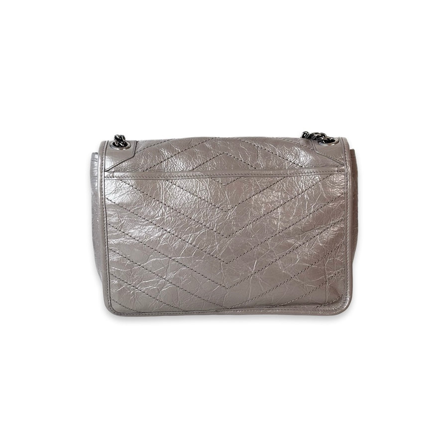 YSL Niki Medium 27.9cm Grey Bag