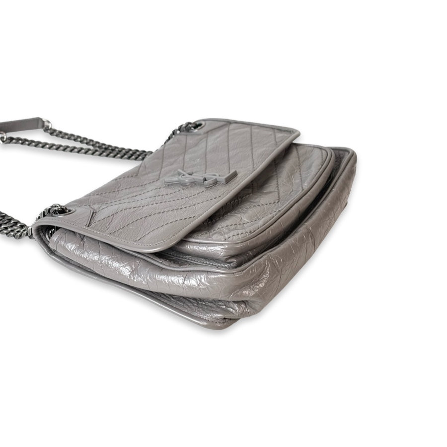 YSL Niki Medium 27.9cm Grey Bag
