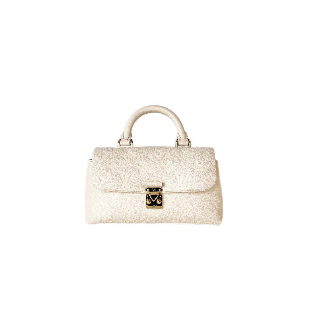 Louis Vuitton Madeleine Monogram Empreinte Calfskin White Bag