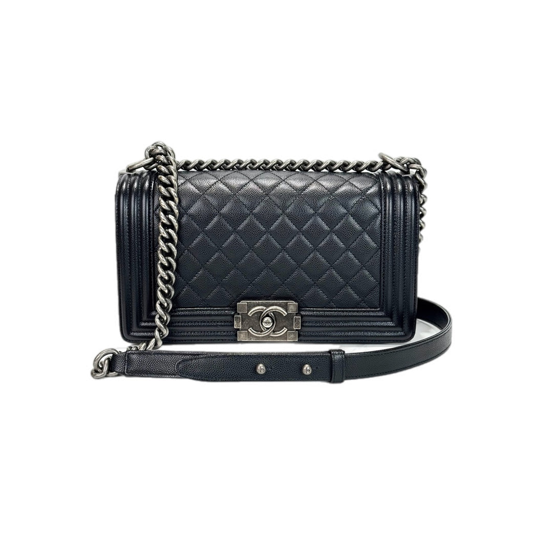 Chanel Medium Leboy Bag Black Caviar