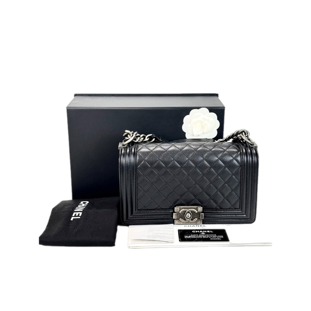 Chanel Medium Leboy Bag Black Caviar