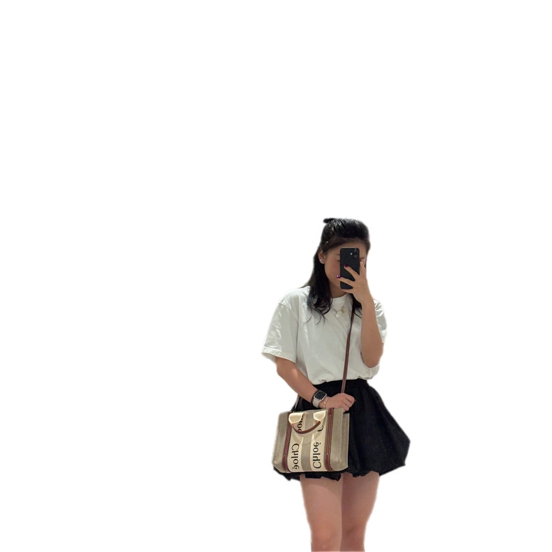 Chloe Woody Small Tote Bag Canvas
