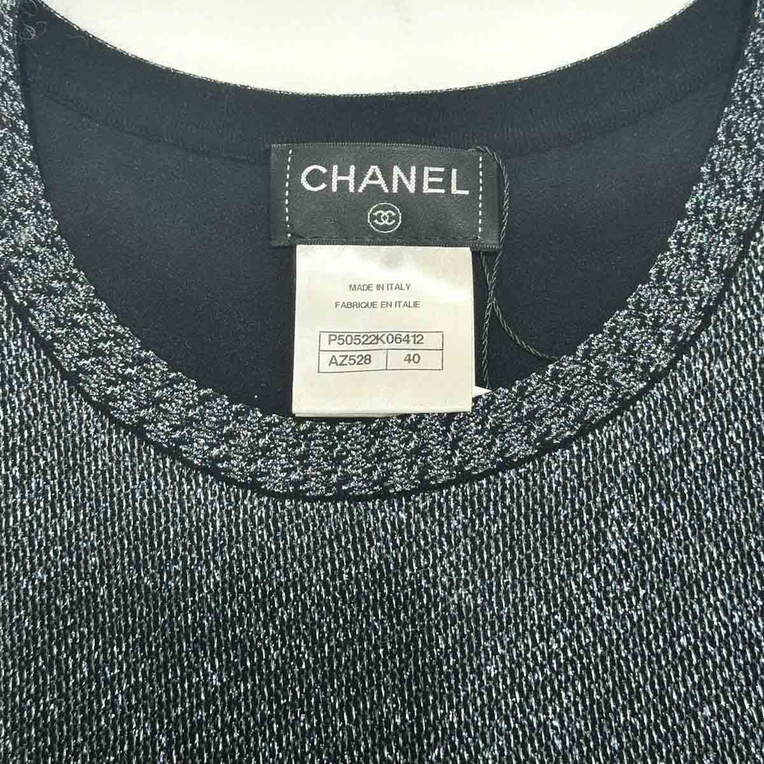 Chanel Metallic Fibre Knit Dress #40