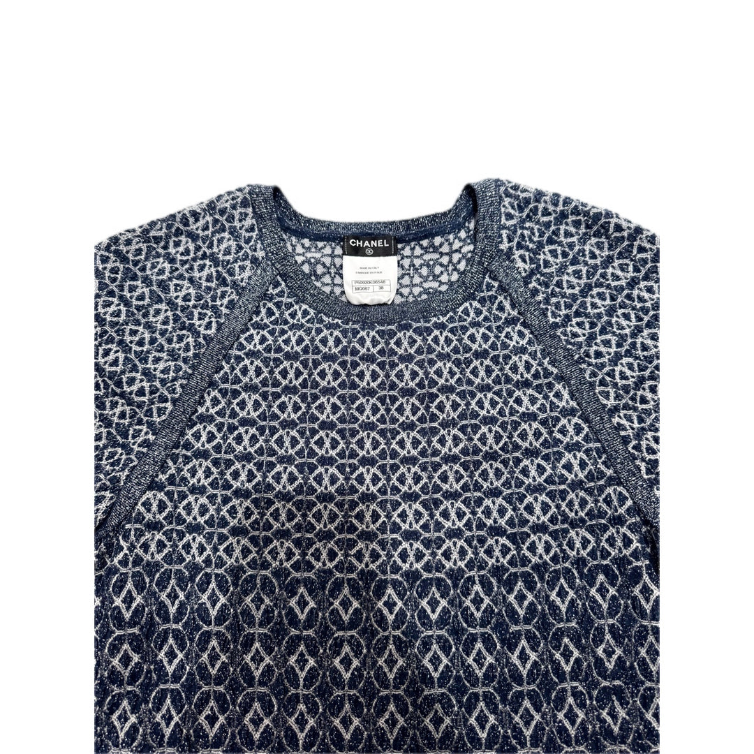 Chanel Silk/Nylon Dress Blue #38