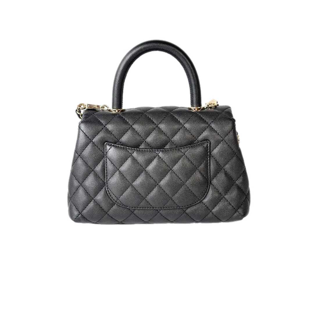 Chanel Black Coco Handle Small Bag