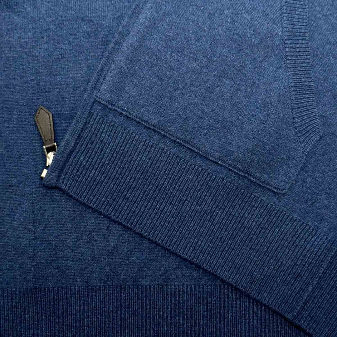 Burberry Cashmere Zip Jacket Ink Blue #XS