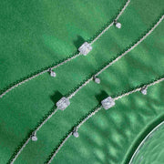 Natural White Diamond Square Bracelet D0.15ct,18K