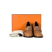 Hermes Dauphine 70 Loafer Beige Shoes #38