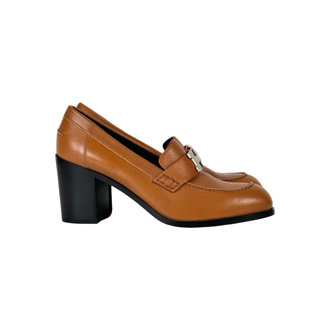 Hermes Dauphine 70 Loafer Beige Shoes #38