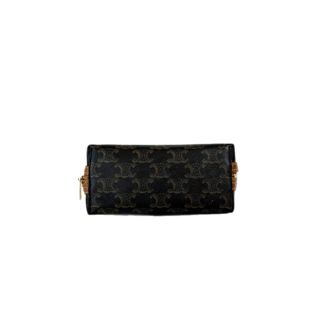 Celine Clutch on Chain Triomphe Coated Canvas Bag