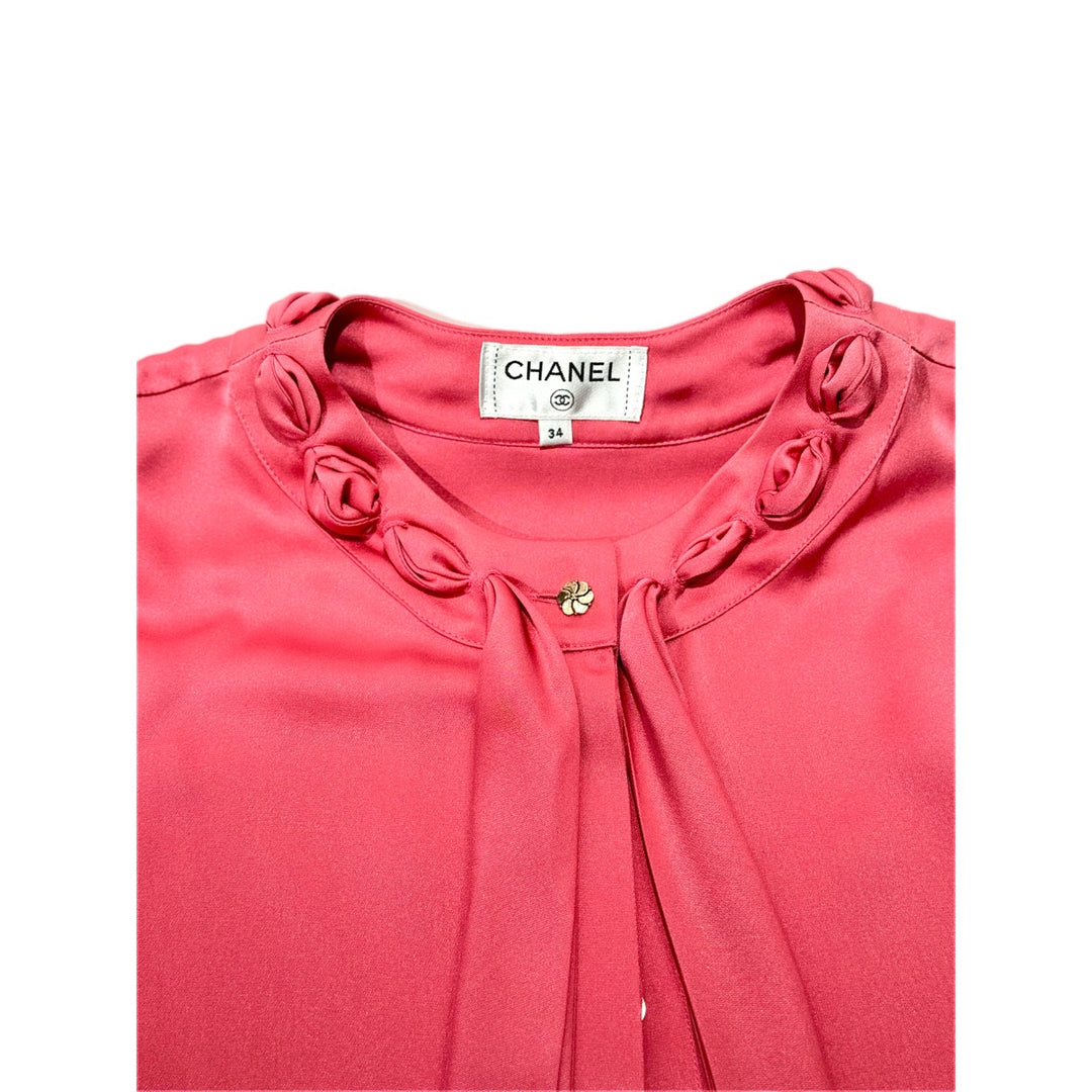 Chanel Silk Pink Blouse #34