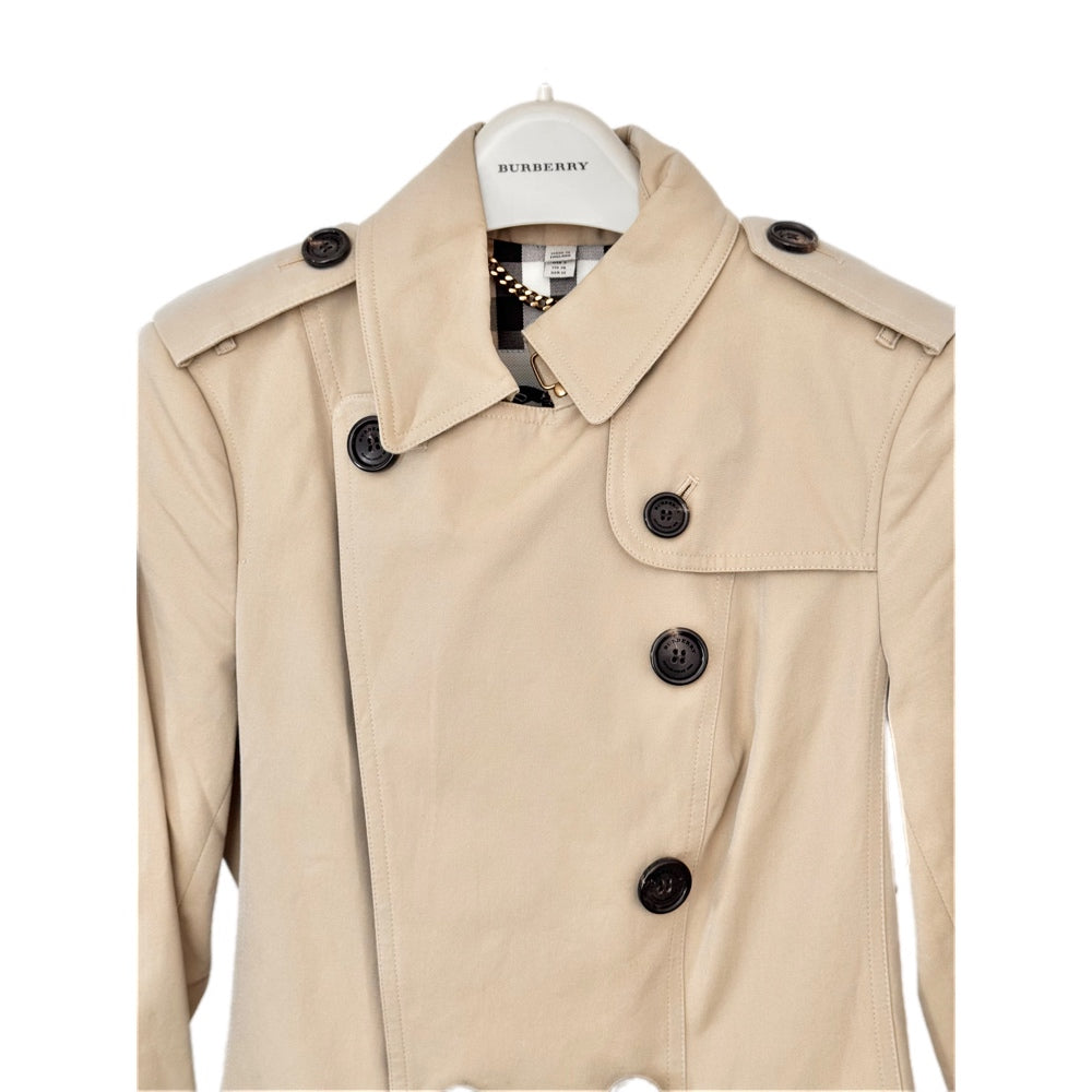 Burberry Beige Short Trench Coat Jacket #34