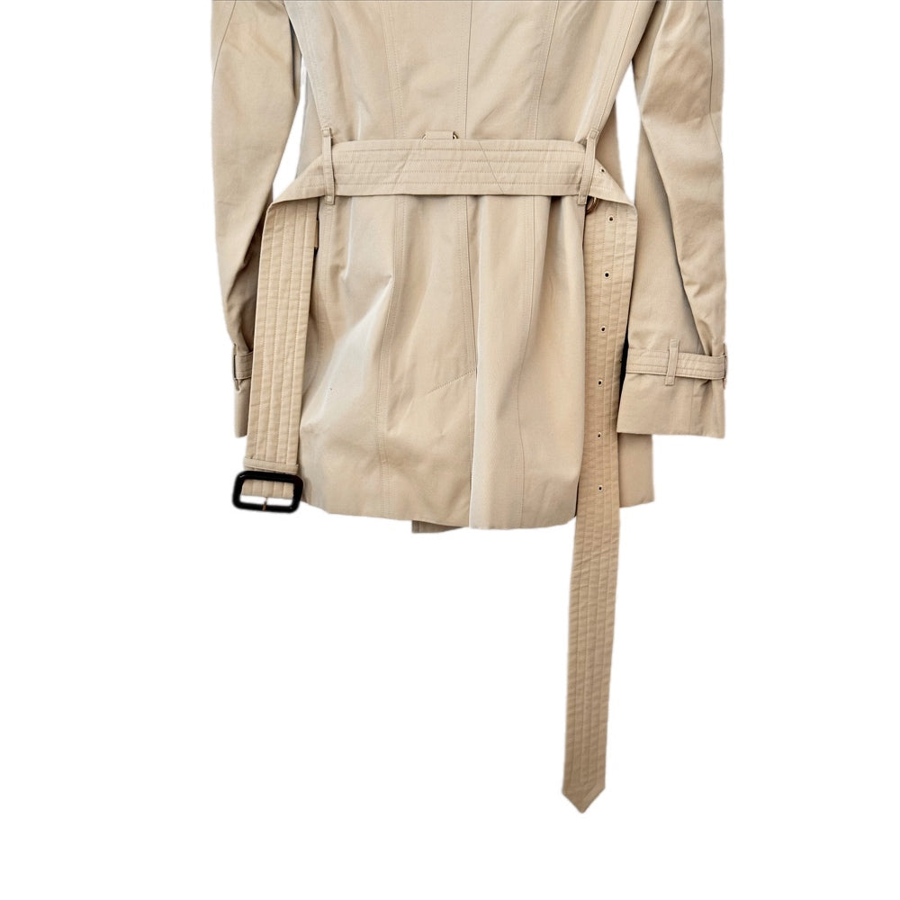 Burberry Beige Short Trench Coat Jacket #34