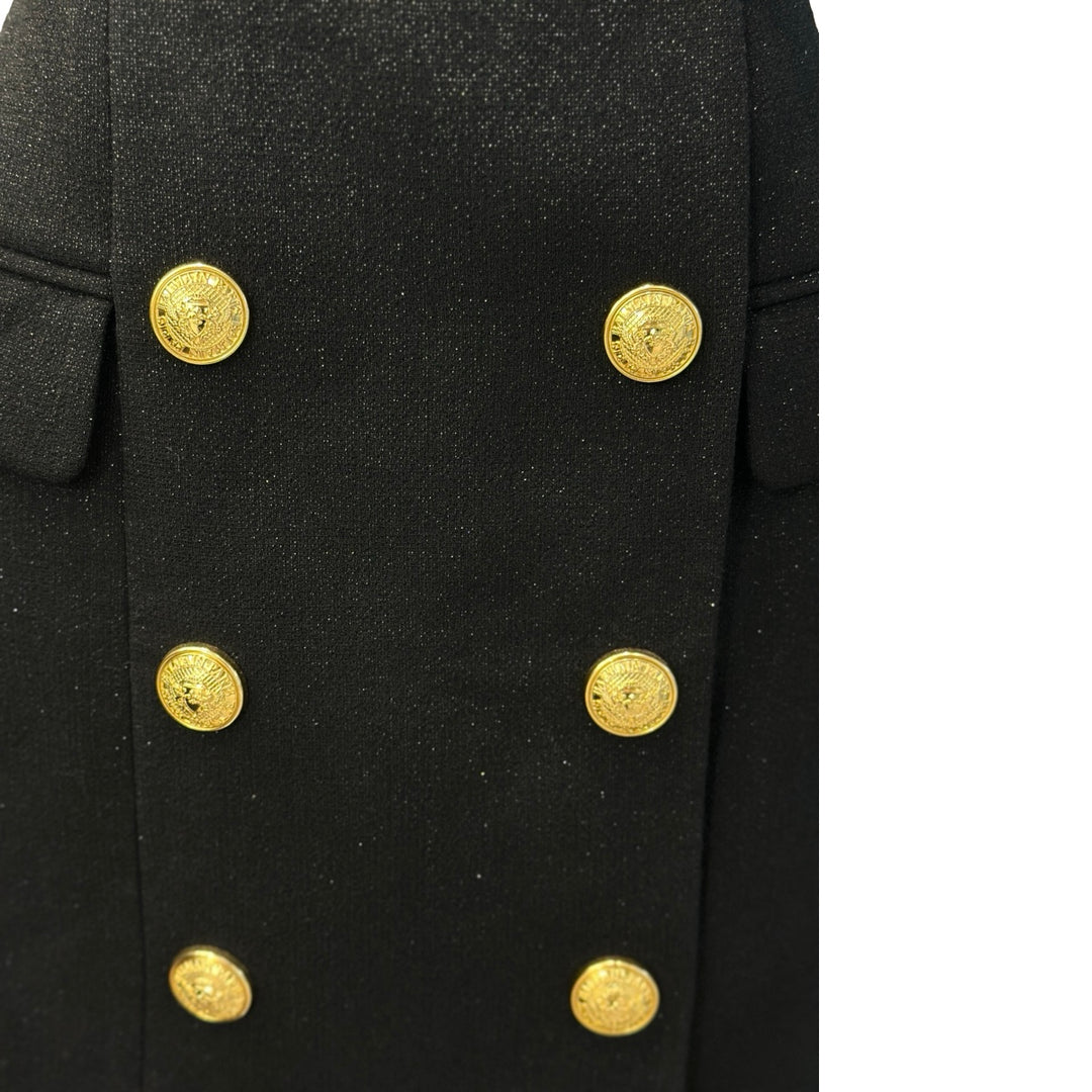 Pre-owned Balmain High Waisted Mini Black Skirt - photo 3