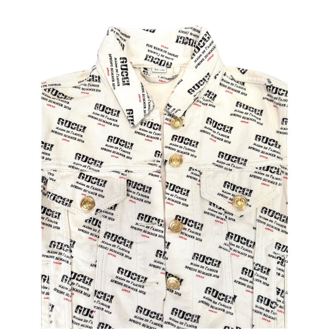 Gucci Cotton Invitation Stamp Denim Jacket