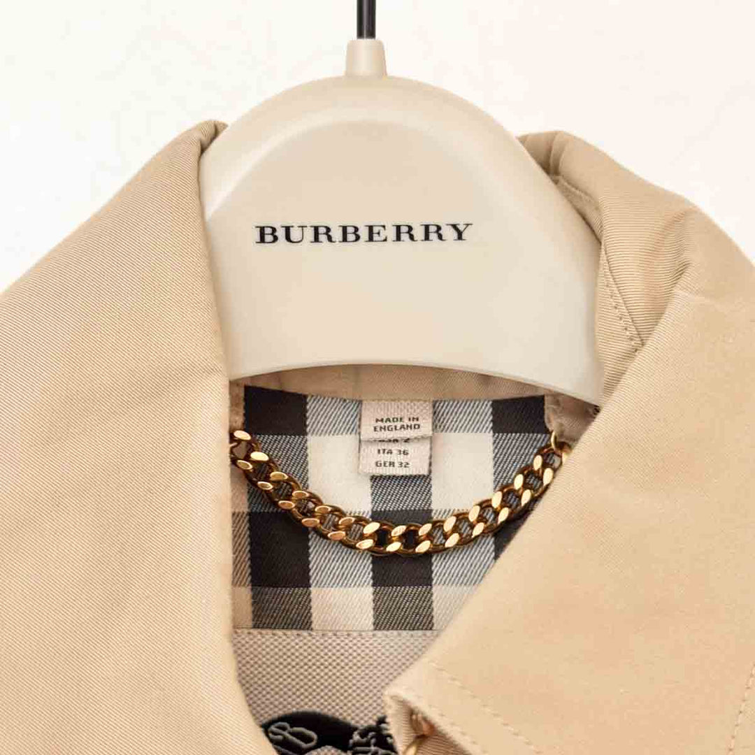 Burberry Beige Short Trench Coat Jacket #34 | JK Store