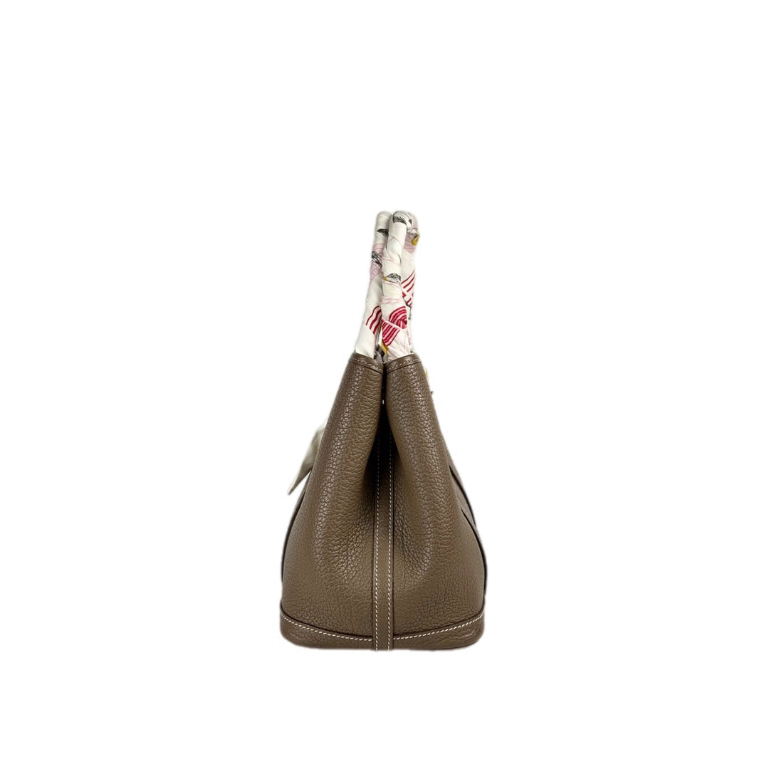Hermes Garden Party 30cm Etoupe Bag