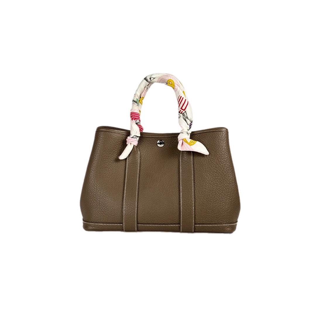Hermes Garden Party 30cm Etoupe Bag