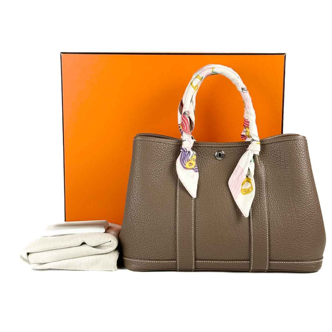 Hermes Garden Party 30cm Etoupe Bag