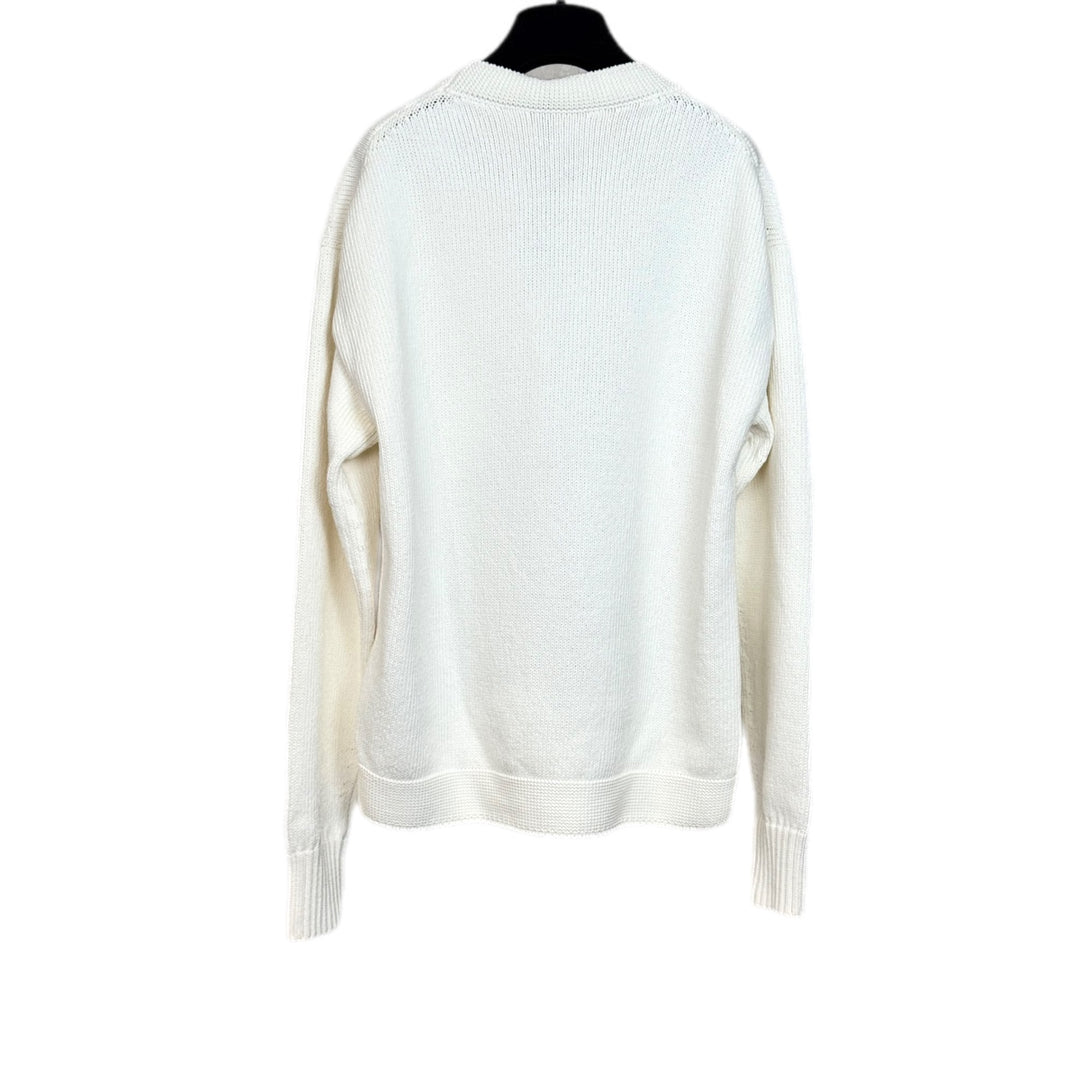 Dior White Cotton Sweater  S