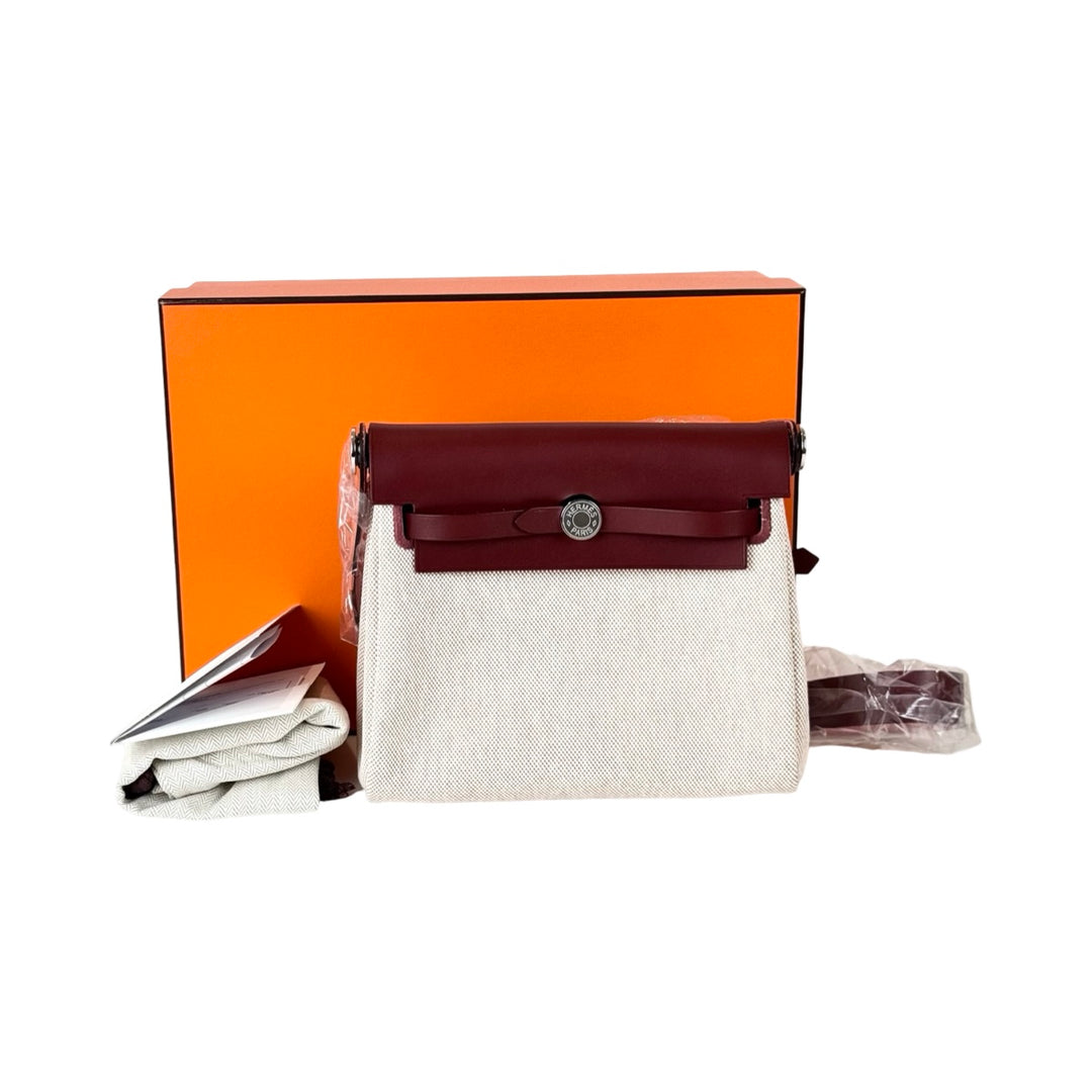 Hermes Herbag Mini Rouge/Beige