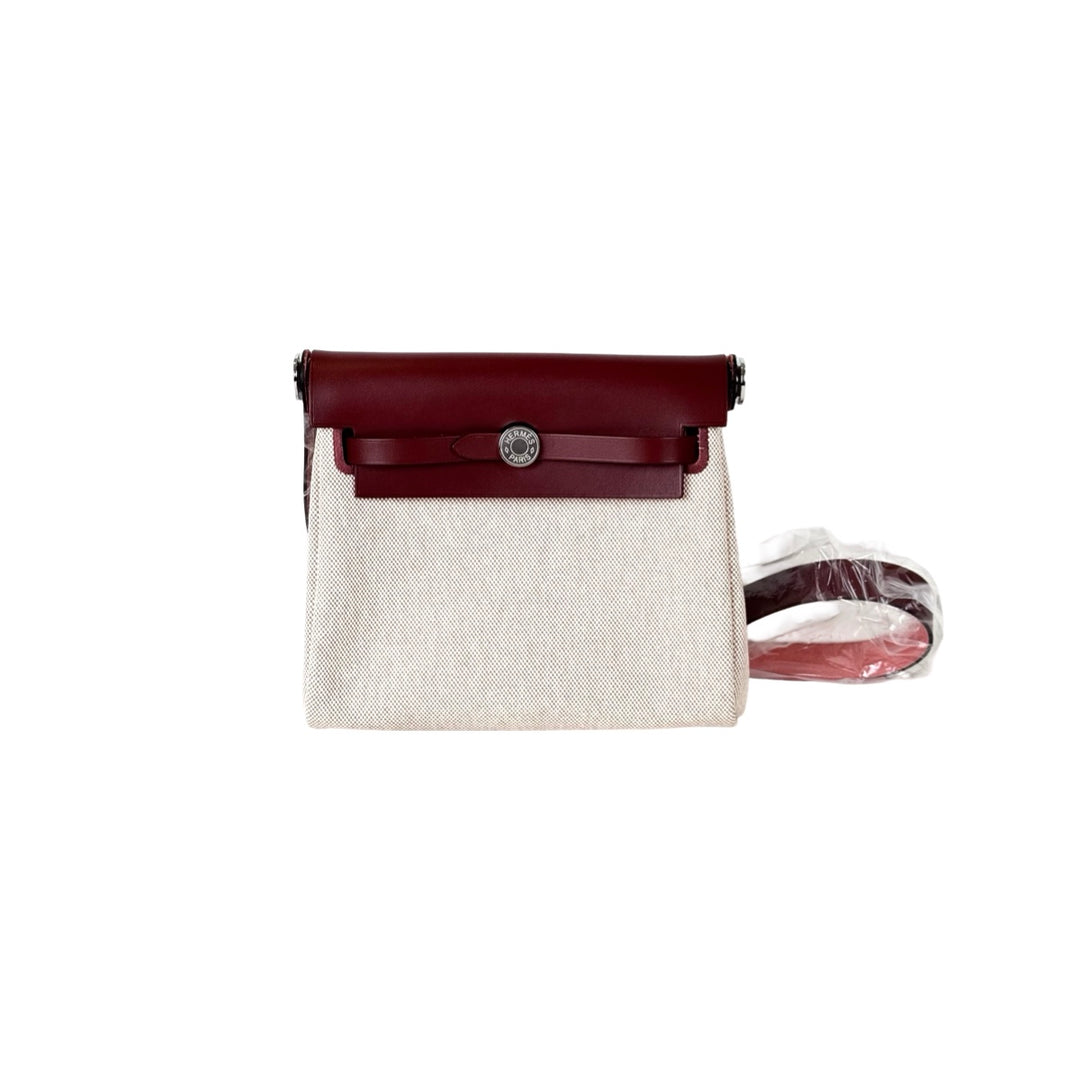 Hermes Herbag Mini Rouge/Beige