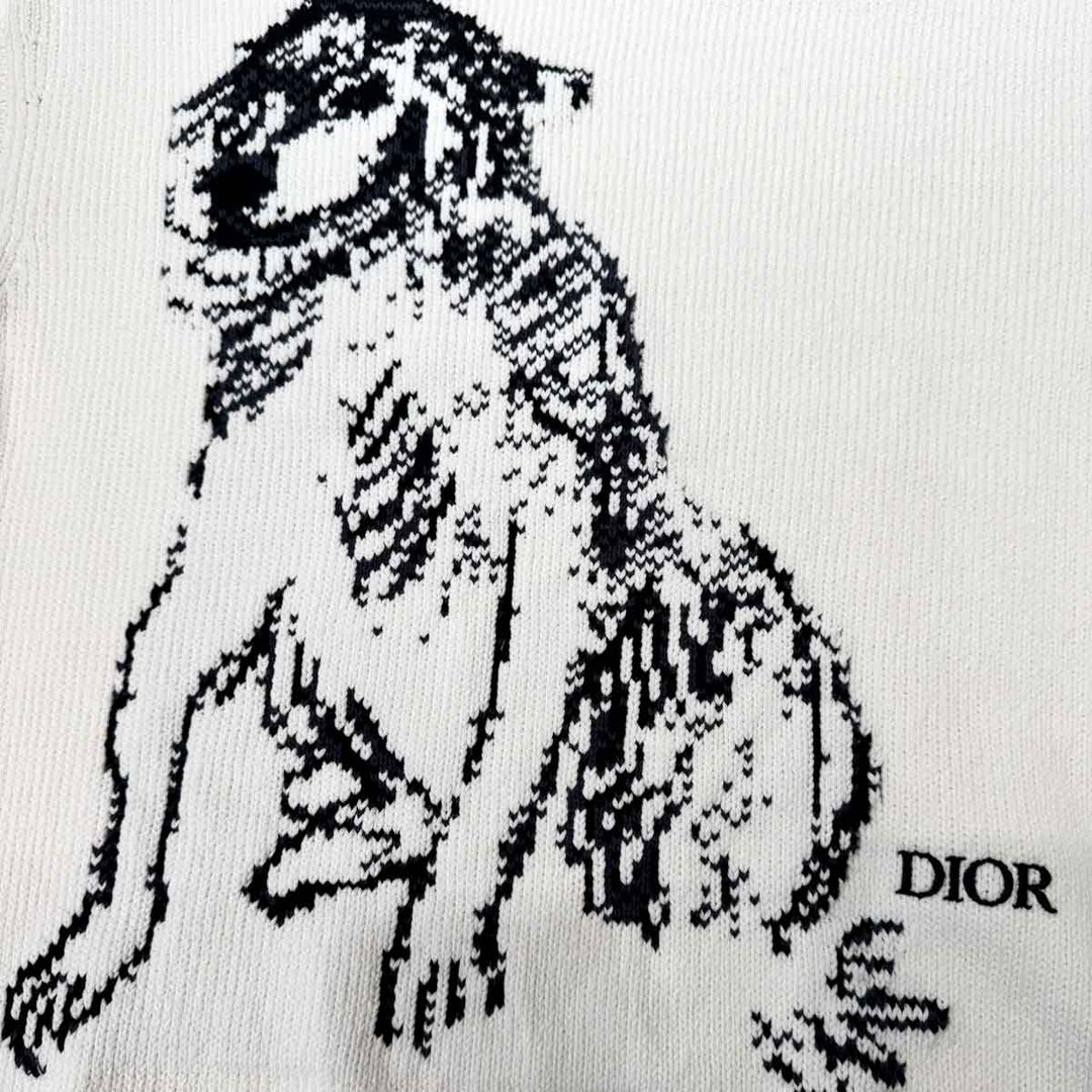 Dior White Cotton Sweater  S