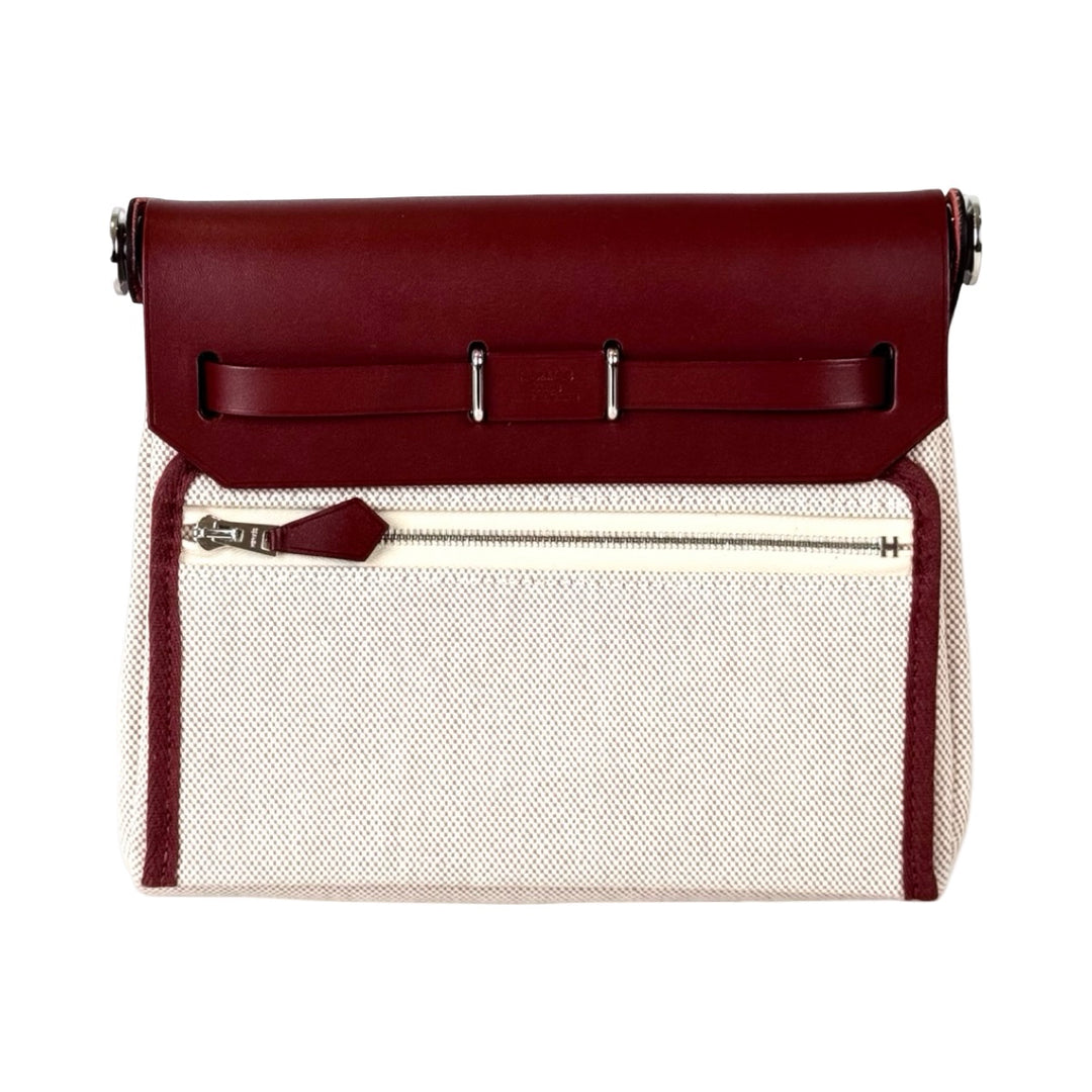 Hermes Herbag Mini Rouge/Beige