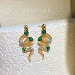White Diamond Serpenti Earrings - Jiaxyk