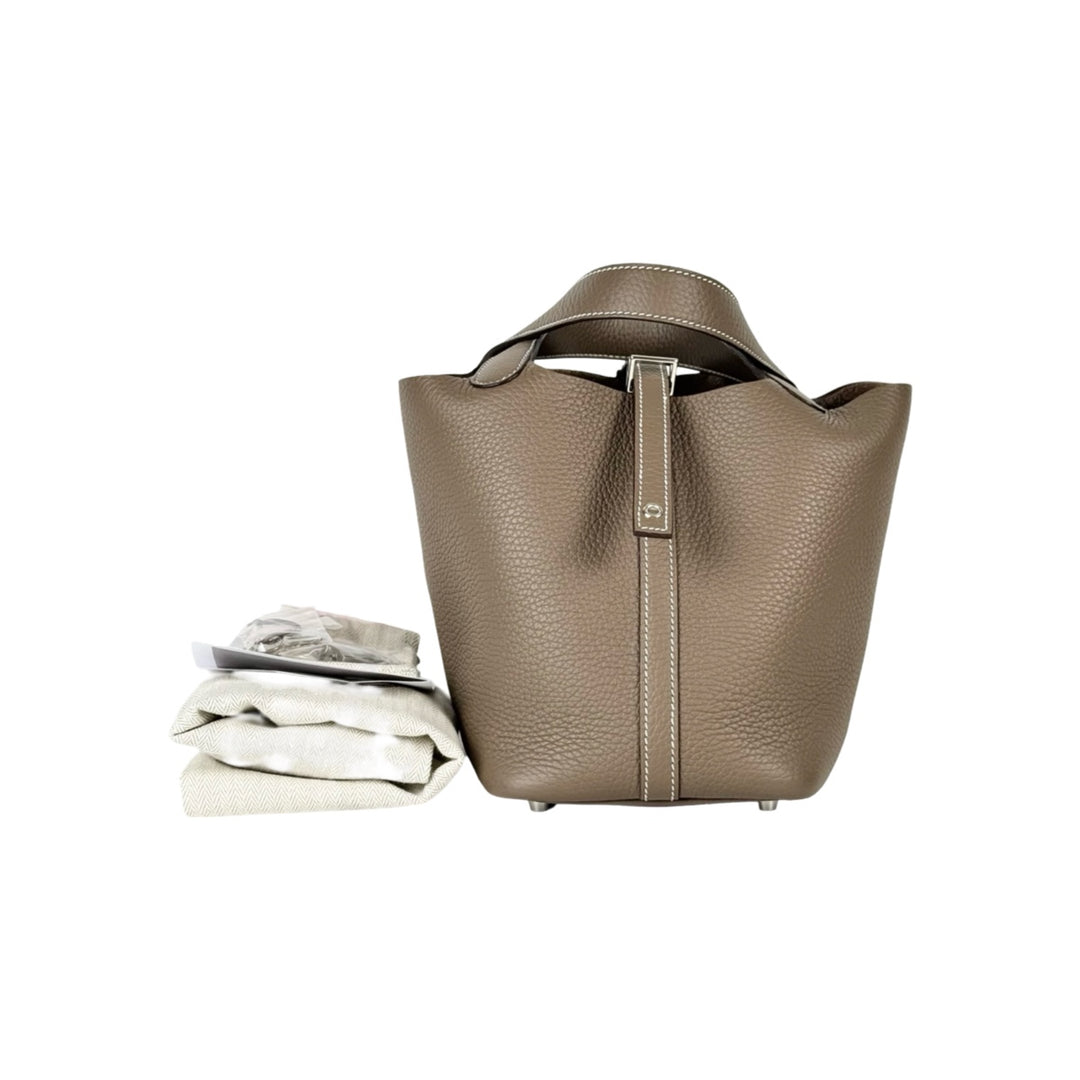 Hermes Picotin 18 Cm Etoupe Bag TC