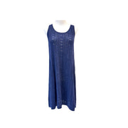 Pre-owned Chanel Navy Blue Pointelle Knit Vest Dress