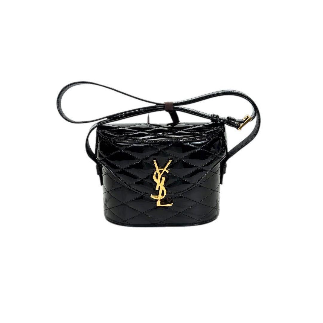 YSL Black Patent Box Bag