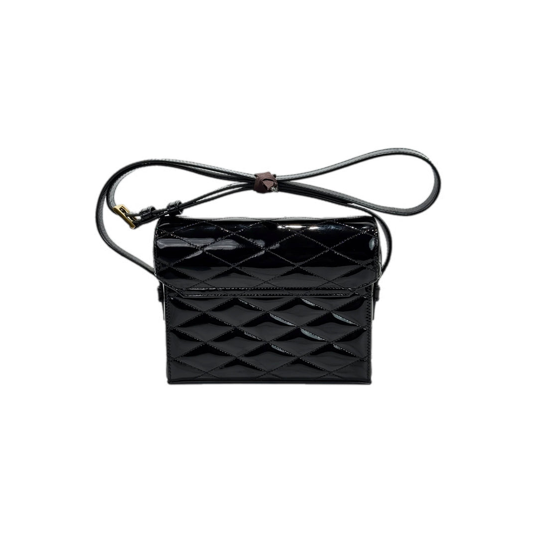 YSL Black Patent Box Bag