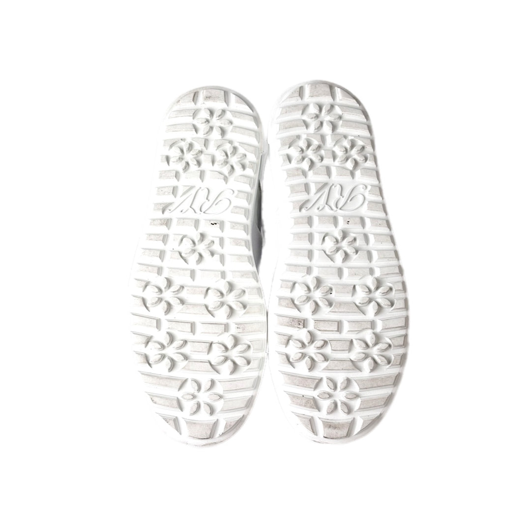 Roger Vivier Crystal White Leather Sneaker Shoes #39