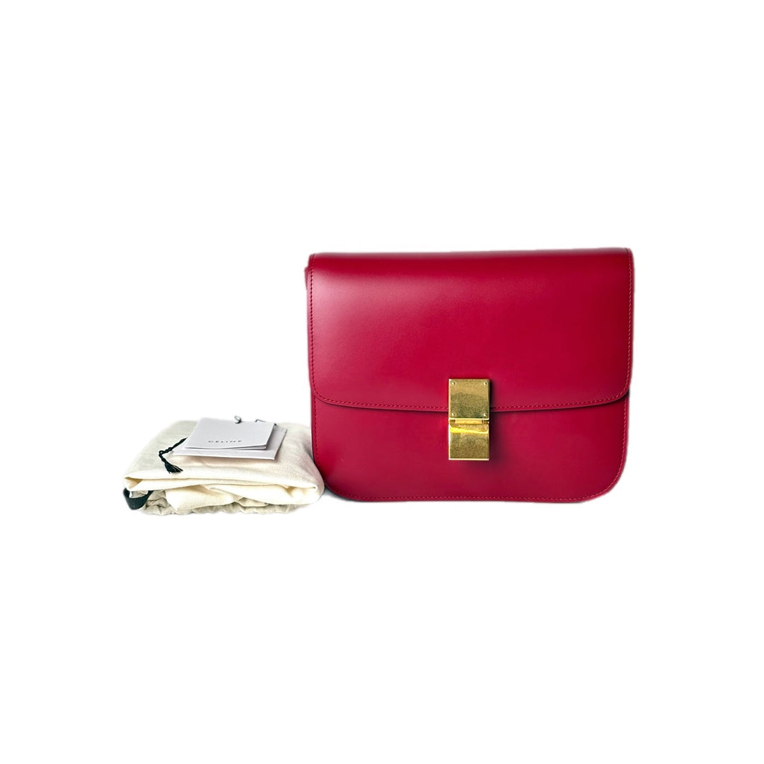 Celine Classic Box Bag Red