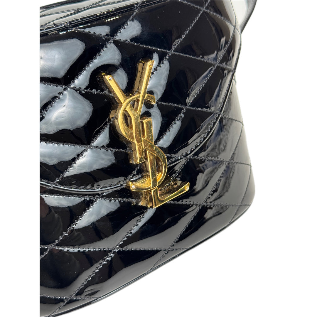 YSL Black Patent Box Bag