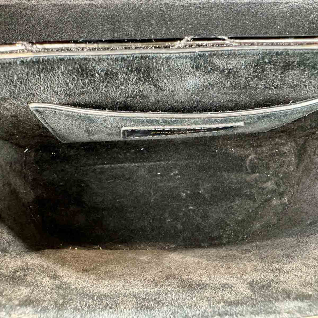 YSL Black Patent Box Bag