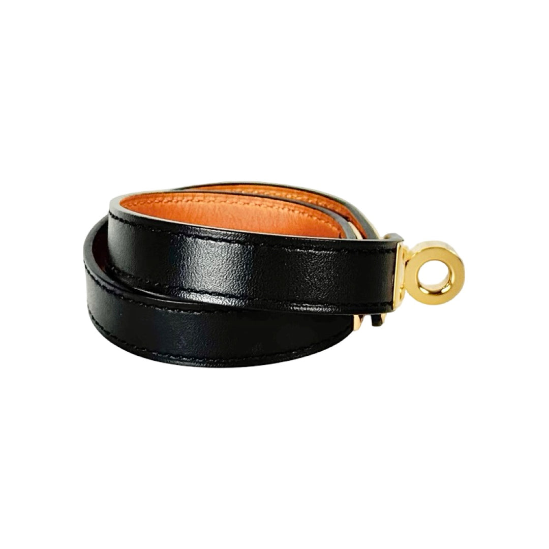 Hermes Black Kelly Double Tour Bracelet