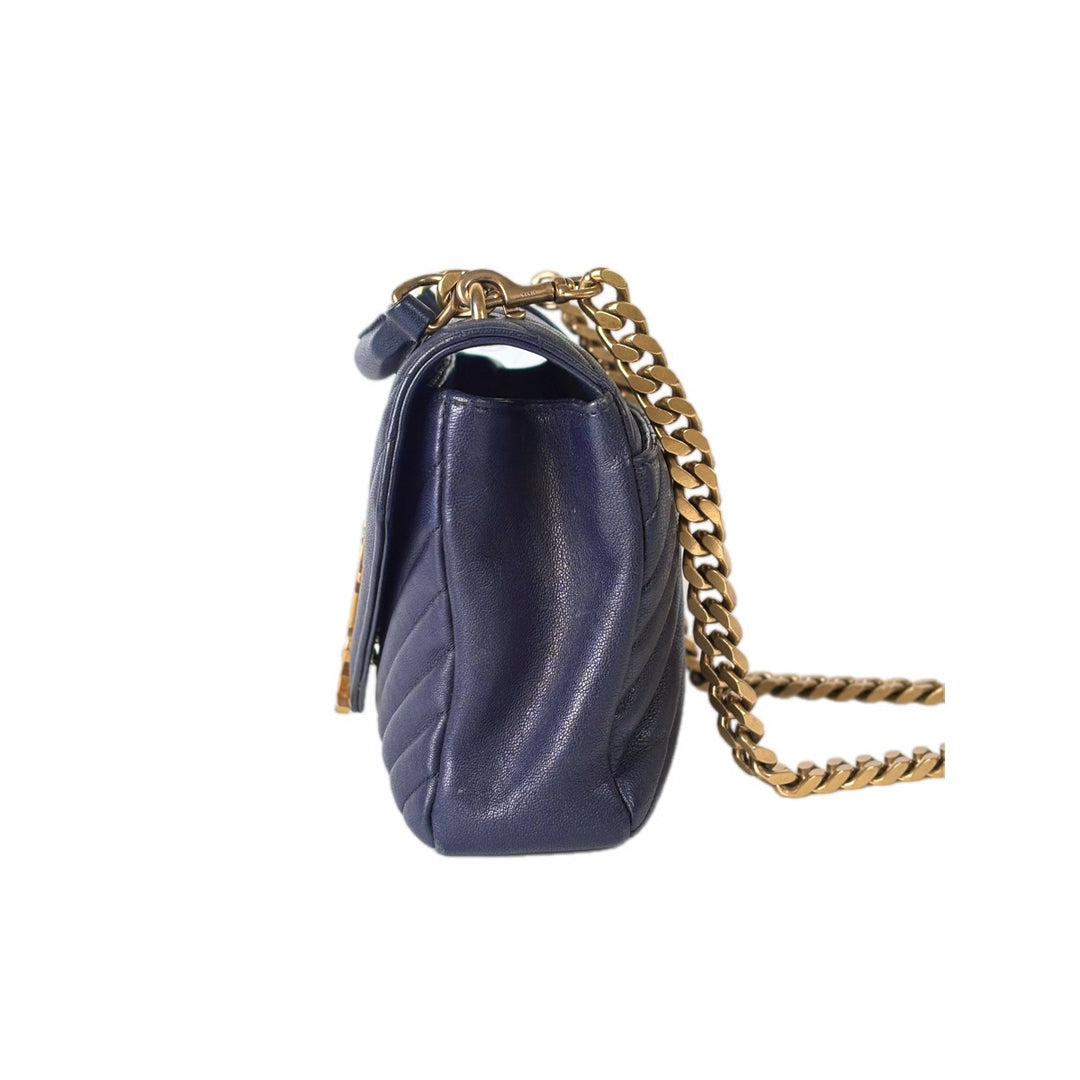 YSL Blue College Chain Bag