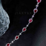 Ruby Diamond Bracelet 18K Gold Burma Pigeon Blood - Jiaxyk