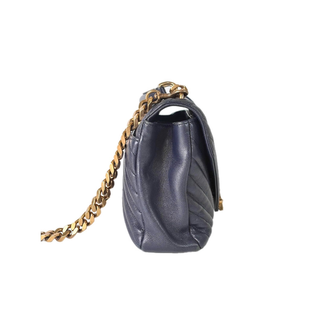 YSL Blue College Chain Bag