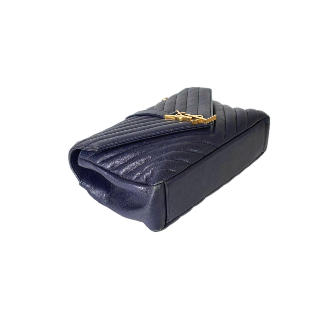 YSL Blue College Chain Bag