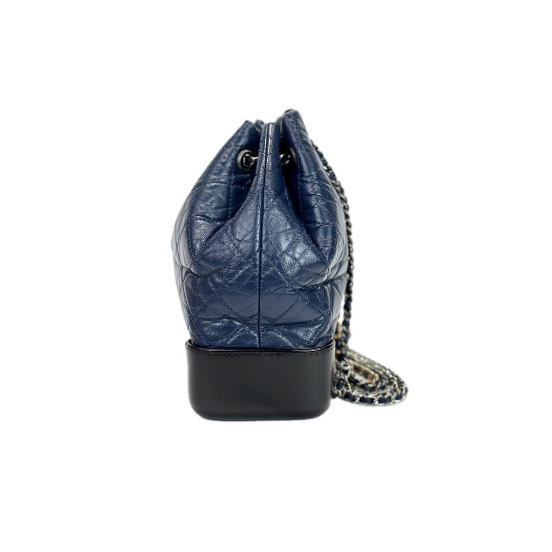 chanel gabrielle backpack mini Silver Multitone Chain Aged calfskin Handbag Chanel Gabrielle Mini Backpack
