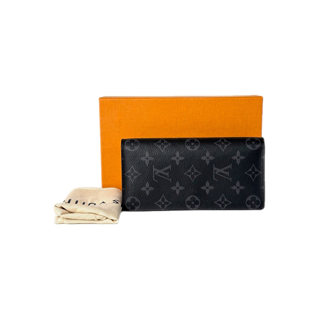 Louis Vuitton Men Long Black Wallet