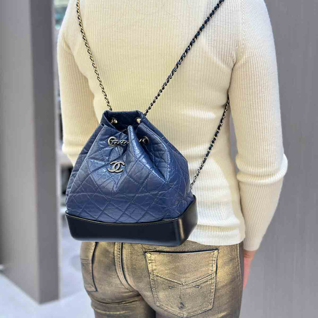 Chanel Gabrielle Backpack Navy Bag