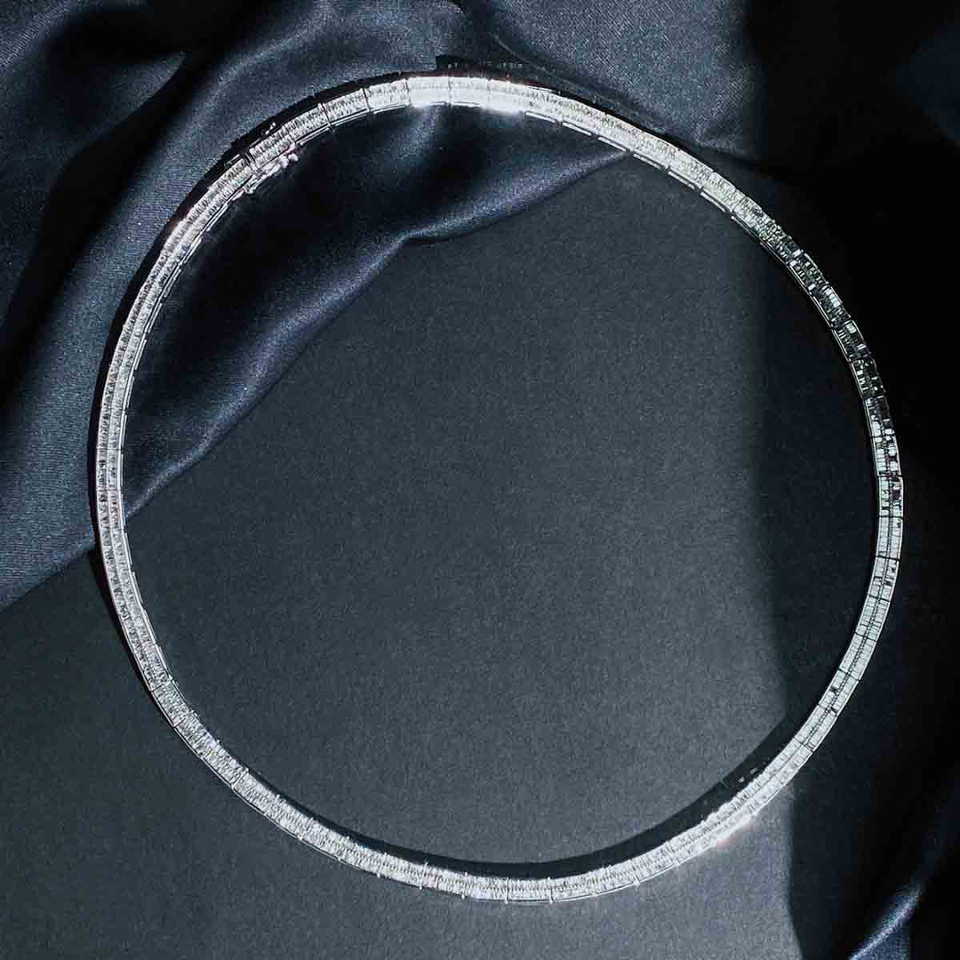 Natural White Diamond Necklace D6.80ct,18K
